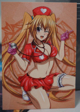 Irina Shidou Nurse High School DxD Sexy Waifu  Textured Custom Card