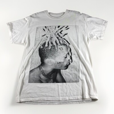 XXXTentacion Bad Vibes Forever T-Shirt Size Large White Double Graphics THRASHED
