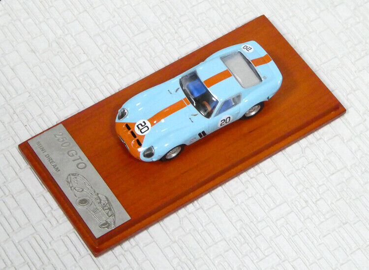 MINIDREAM Ferrari 1:64 GULF Oil painted GULF 250 GTO Prance Horse car model.