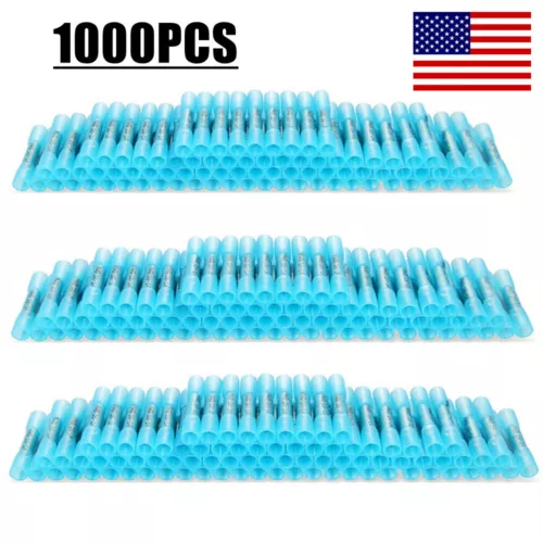 500/300pcs 22-10AWG Heat Shrink Butt Wire Splice Connectors Seal Crimp Terminals - Picture 32 of 32