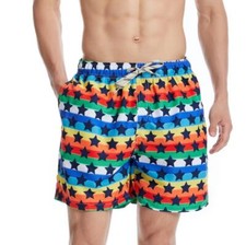 Men's 3D Print Pocket Swim Trunks Swimming Surfboard Beach Shorts Swimwear NWON