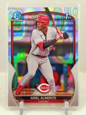 2023 Bowman Chrome 1st Ariel Almonte Silver Lava Refractor 371/399 Reds ROOKIE