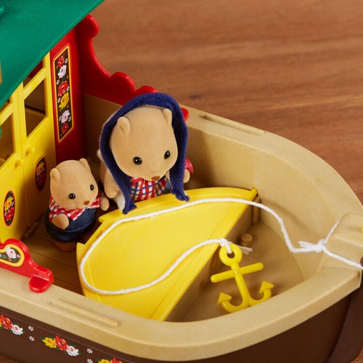 Sylvanian Families River Canal Boat Epoch Japan Calico