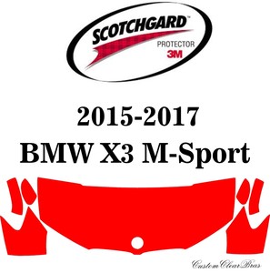 3M Scotchgard Paint Protection Film Clear Bra Pre-Cut 2018 2019 BMW X3 M-Sport 3M Scotchgard Paint Protection Film Clear Bra Pre-Cut 2018 2019 BMW X3 M-Sport