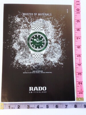 Print Ad - Magazine Clipping - Rado Captain Cook watch photo