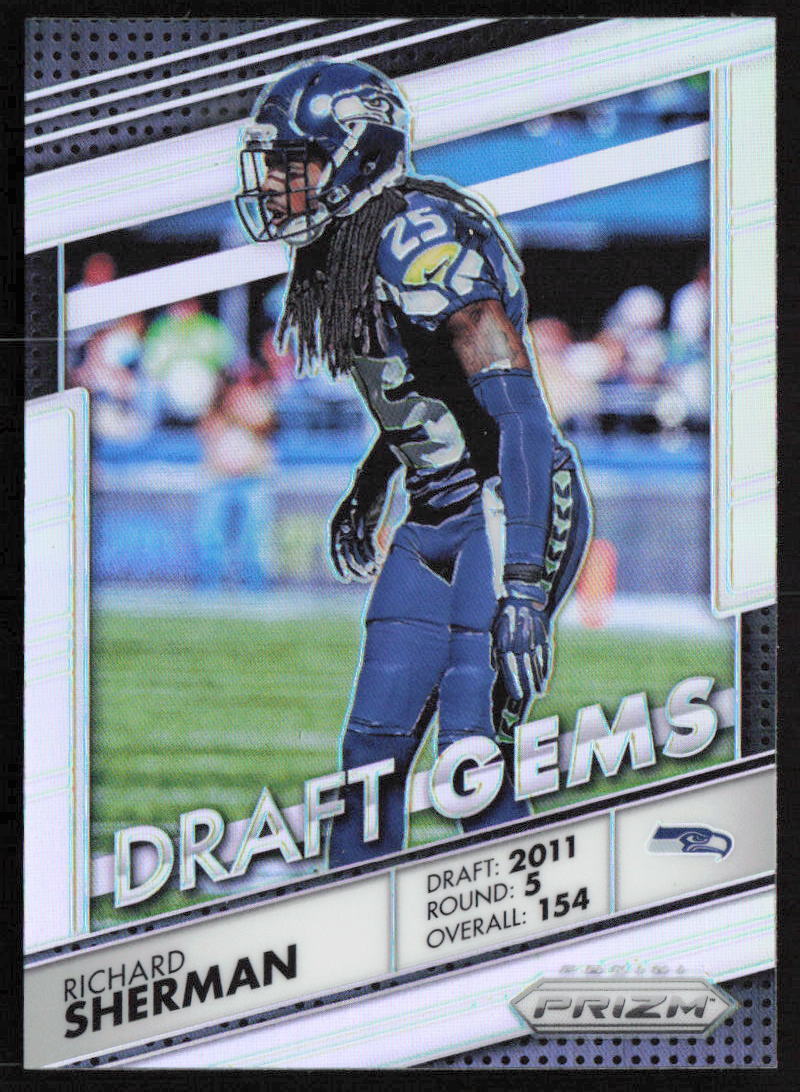 2016 Panini Prizm #7 Richard Sherman Draft Gems Silver Prizm