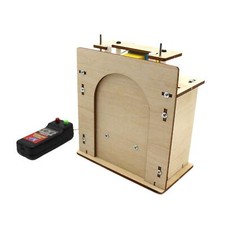 Wooden DIY House Garage Door Model Science Kits Education Toys Physics Balance