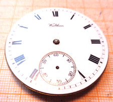 Taschenuhr Werk Waltham Traveler defekt für Teile  D= 43 mm ca. HS 4