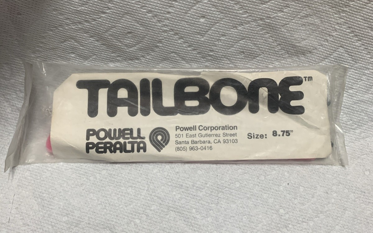 Vintage skateboard Powell Peralta Tailbone 8.75 Pink Rib Rails