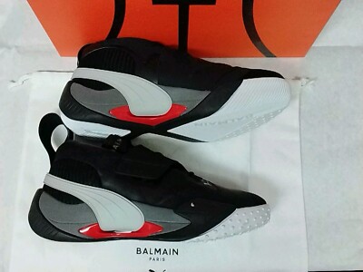 PUMA X BALMAIN Court Black High Risk Red 195683 01 Shoes  display picture 1