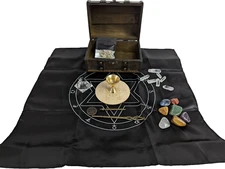 Crystal Healing Protection Set with Box wands coin swords chalice pyramid & more