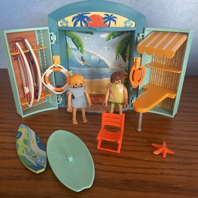 Playmobil 5641 Surf Shop Play Box - Leisure Building - Ocean - Missing Pieces