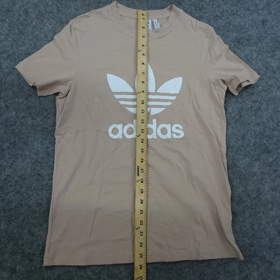 Camiseta Adidas Mujer Camiseta Trifolio Mediana CV9894 Rosa Desnudo Logo Manga Corta Foto 3 de 4