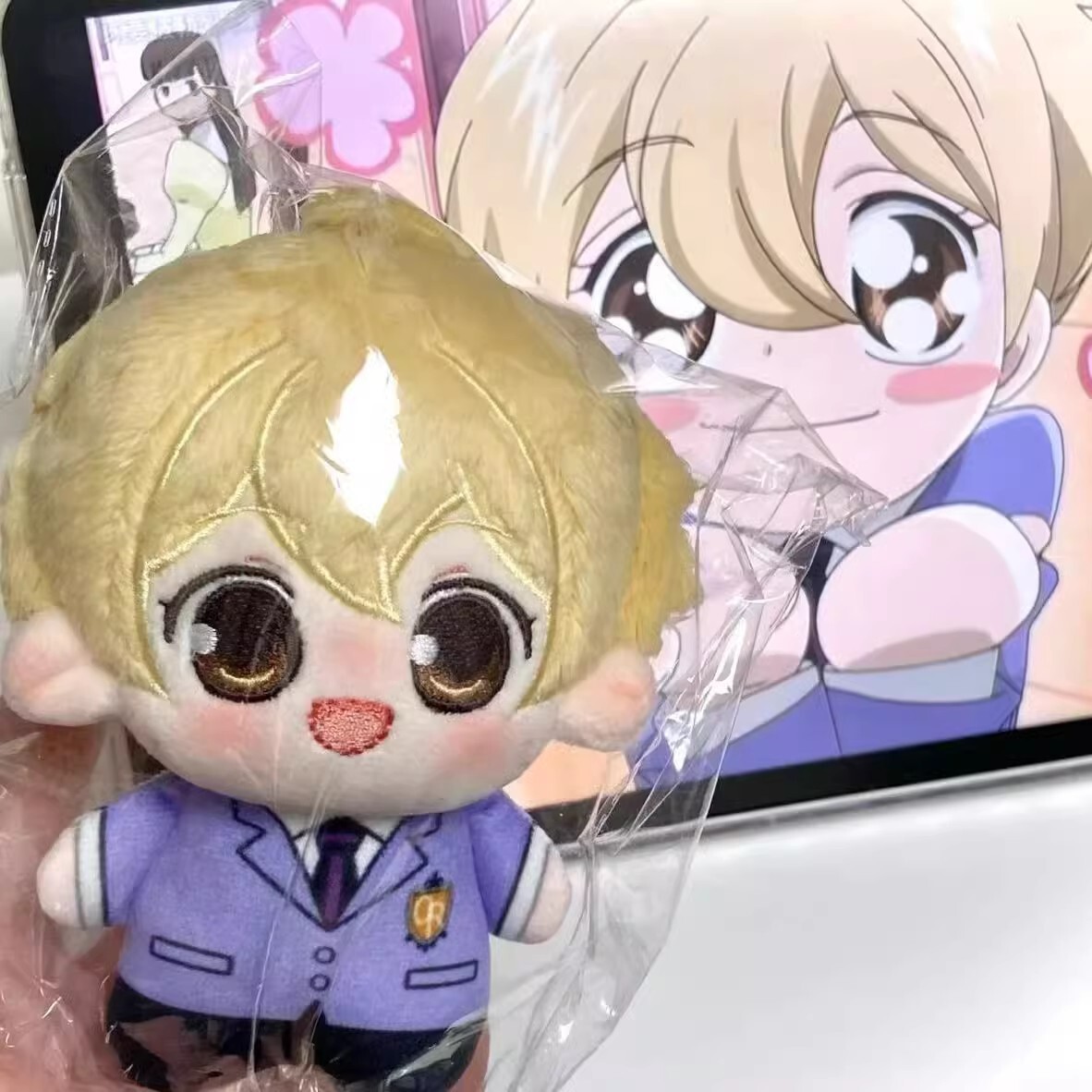 Muñeca de peluche colgante de juguete anime 10 cm Ouran High School Host Club Fujioka Haruhi