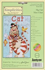 "MY CAT"- "Simplicities" Counted Cross Stitch Kit by Janlynn