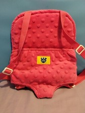 Build A Bear Hot Pink Soft Backpack Bear Carrier BABW Plush Pet Baby Adjustable