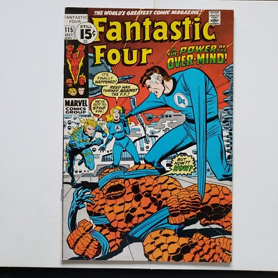 Fantastic Four #115 Vol. 1 (1961) 1971 Marvel The Over-Mind! (Jewelers Insert)