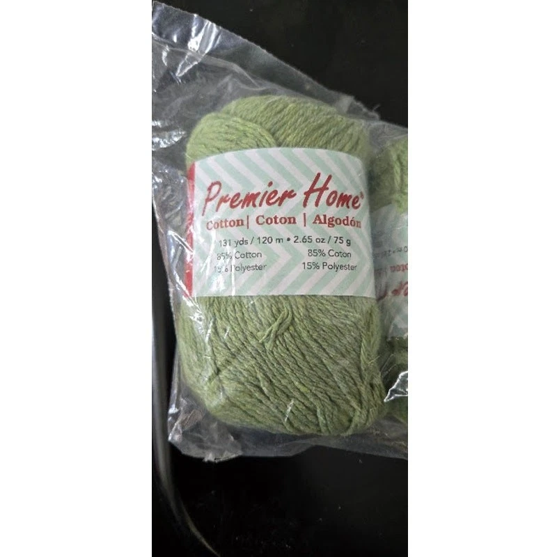 Hilados de algodón Premier Yarns Home - Juego de 3 verdes lisos Foto 2 de 3