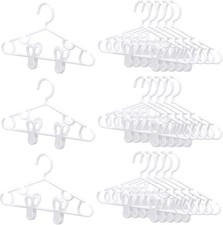 Nursery Hangers with Clips for Kids 10/20/40 Pack Baby Hangers