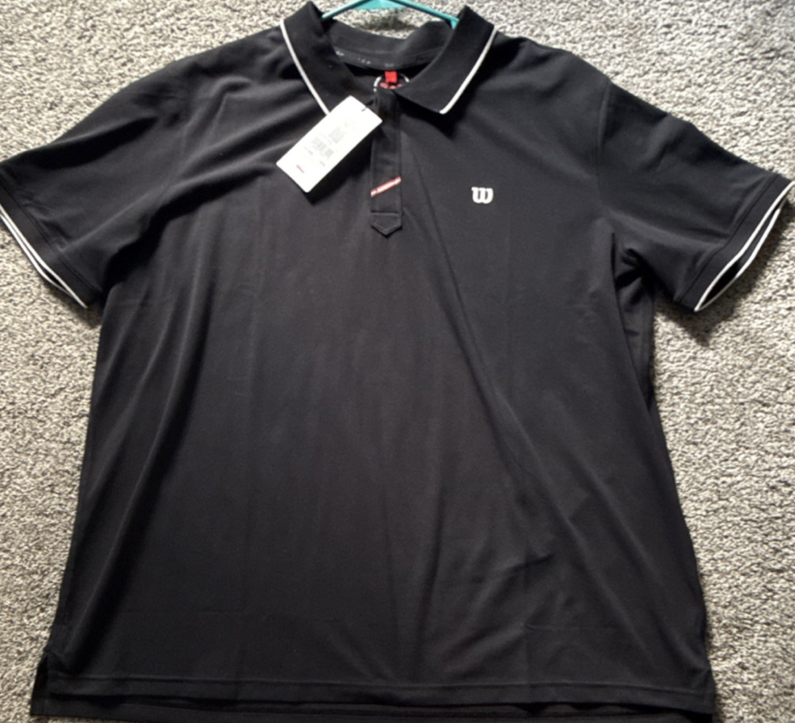 Wilson M Links Polo Shirt Black XXL Short Sleeve Collared Me