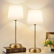 Cordless Table Lamps Set of 2 – Battery Operated Lamp with 7500mAh Recharg