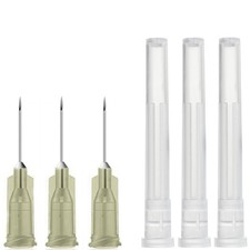 100 Pack 27Ga 1/2 Inch Sterile Disposable Injection Needle with Cap for
