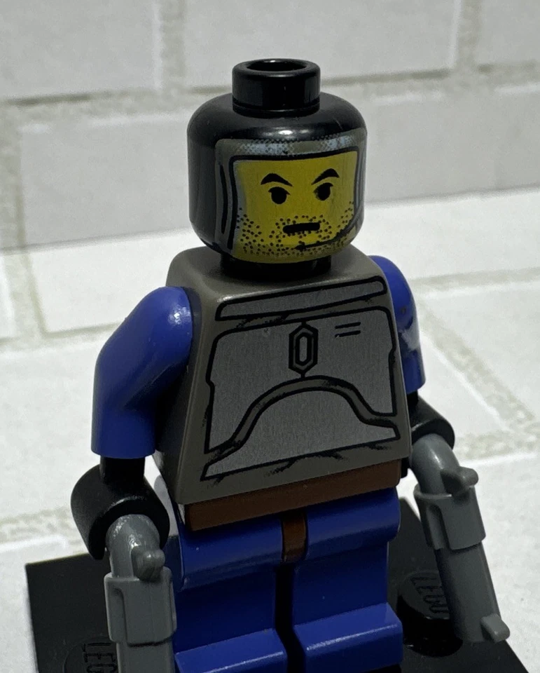 LEGO Star Wars (7153) Jango Fett Minifigure sw0053 Balaclava Head (A41) PERFECT! - Image 4 of 4