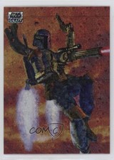 2024 Chrome Star Wars Galaxy Mini Diamond Refractor Boba Fett 's Jetpack 1g0y