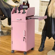 Salon Trolley Hair Stylist Cart Beauty Storage Organizer Barber Station w/Drawer