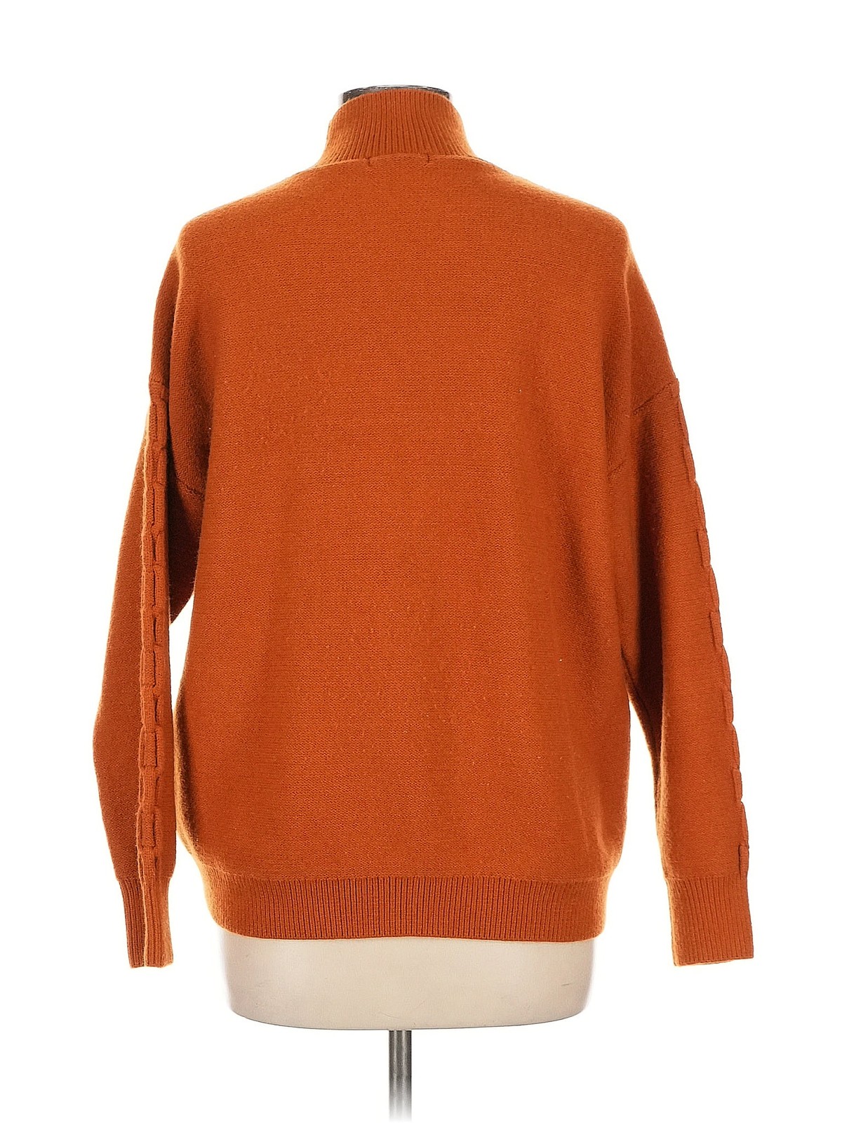 Calvin Klein Women Orange Turtleneck Sweater L thumbnail 2