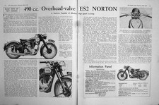 Antique Old Print Motor Cycle Magazine1949 Matchless Artie Bell Catchpole 20th