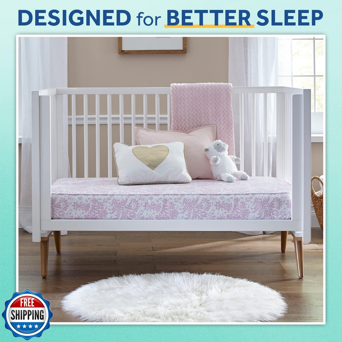 Sealy Baby Ortho Rest Waterproof Crib Mattress plus Toddler Bed