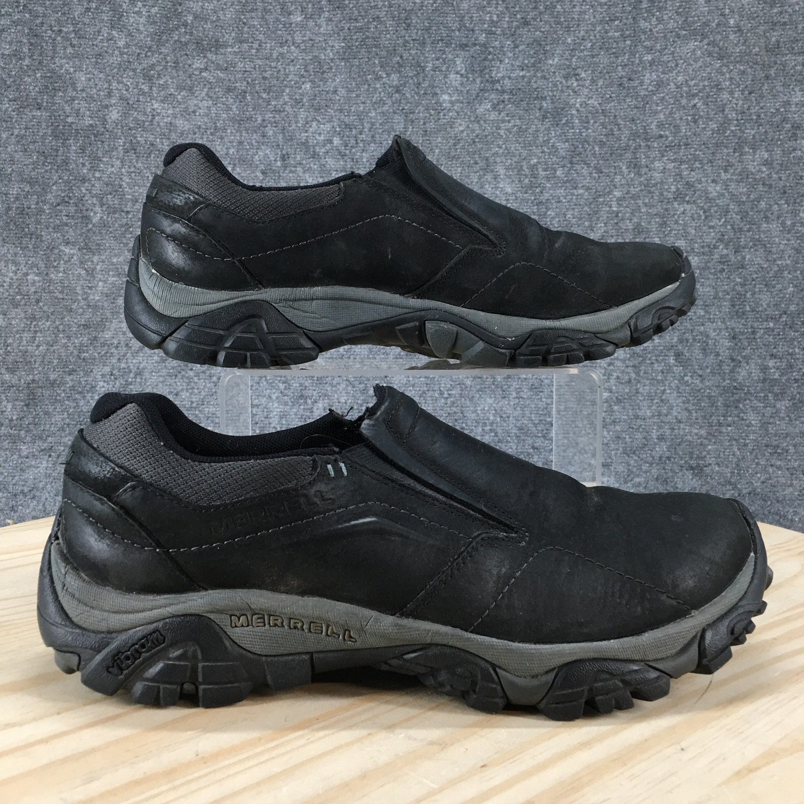 Merrell Scarpe da Escursionismo Uomo 10 Nero Moab Adventure Slip On Vibram Pelle J91833