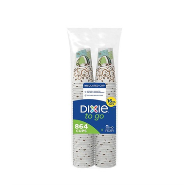 #ad #ad Georgia Pacific Dixie To Go 16 Oz. Insulated Paper Coffee Cups 864 Cups Case $149.95