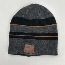MUSIC HAT Bluetooth Beanie Men's One Size Charcoal Grey Knit Wireless Cap