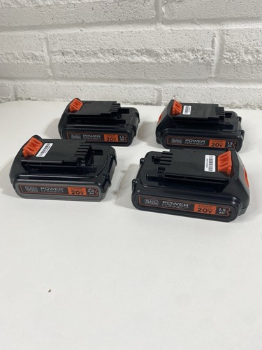 working LOT 4 20v 20 volts Black & Decker Batteries LBXR2020 20-22 1.5 2.0AH
