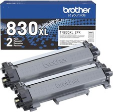 Brother TN830XL 2PK Black High Yield Toner Cartridge 3000 Pages