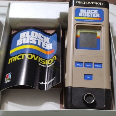  FOR PARTS - VTG 1979 Milton Bradley Microvision Console & 4 Games