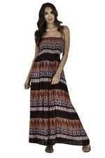 Robe D'été Maxi Pistache À Bretelles Élastiques D820 Violet