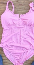 Anne Cole Women's 1 Piece Ribbed Light Pink Bathing Suit XXL