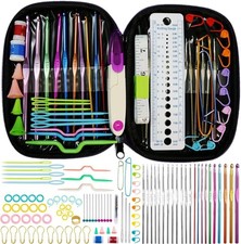 102-Piece Crochet Hook and Knitting Tool Set with Accessories