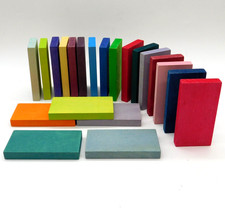 Waldorf Style Dyed Wooden Building Planks Set of 20 (8cm x 4cm) Loose Parts