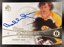 2011-12 SP Authentic Hockey Bobby Orr #SOT-BO Sign of the Times Auto