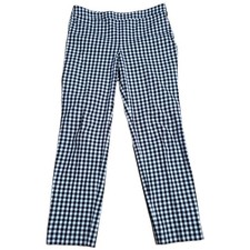 Talbots Chatham Ankle Pants Women's Size 8 Black White Gingham Check