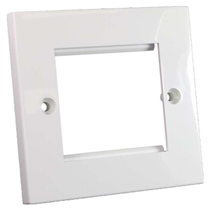 Cablenet Flat Faceplate 50mm x 50mm White Single Gang PK 52