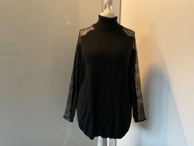 Twin Set Simona Barbieri Angora/Wolle Pullover schwarz Gr.L(D44/46)