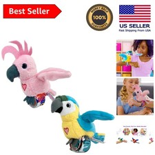 Rechargeable Talking Birds Duo: Cockatoo  Blue Parrot - Toys for Learning  Fun