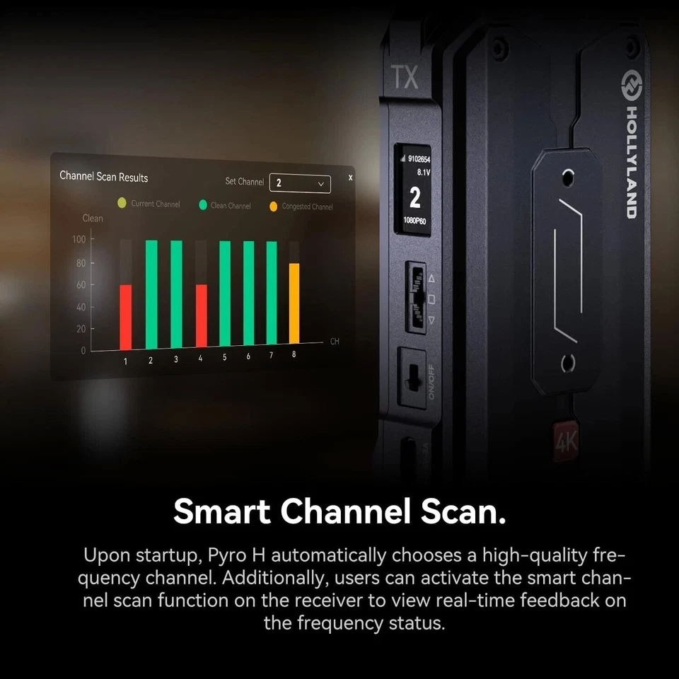 Hollyland Pyro H Video Funkstrecke Wireless HDMI Auto Dual-Band Frequenzsprung - Bild 4 von 4