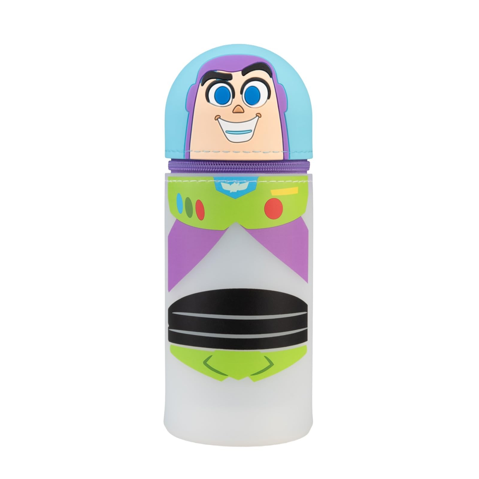 Trousse Disney Toy Story Buzz l'Éclair : grand plumier extensible en silicone bleu pour l'école
