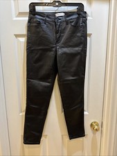Social Standard By Sanctuary Black Skinny Coated Jean Pant Size 8